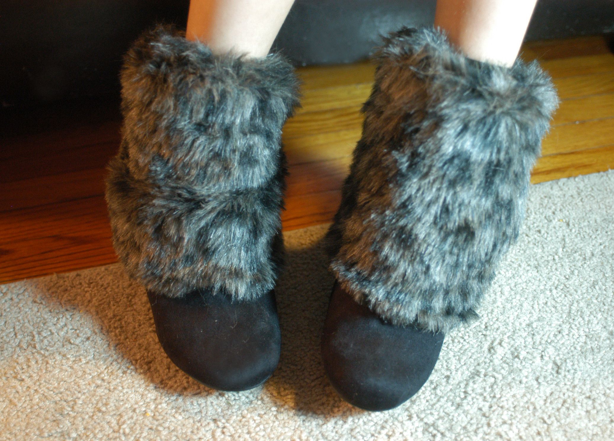 DIY Boot Toppers Faux Fur Leg Warmers 3 Steps (with Pictures