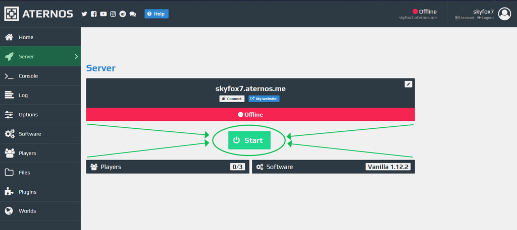 Aternos minecraft server create Aternos minecraft server create