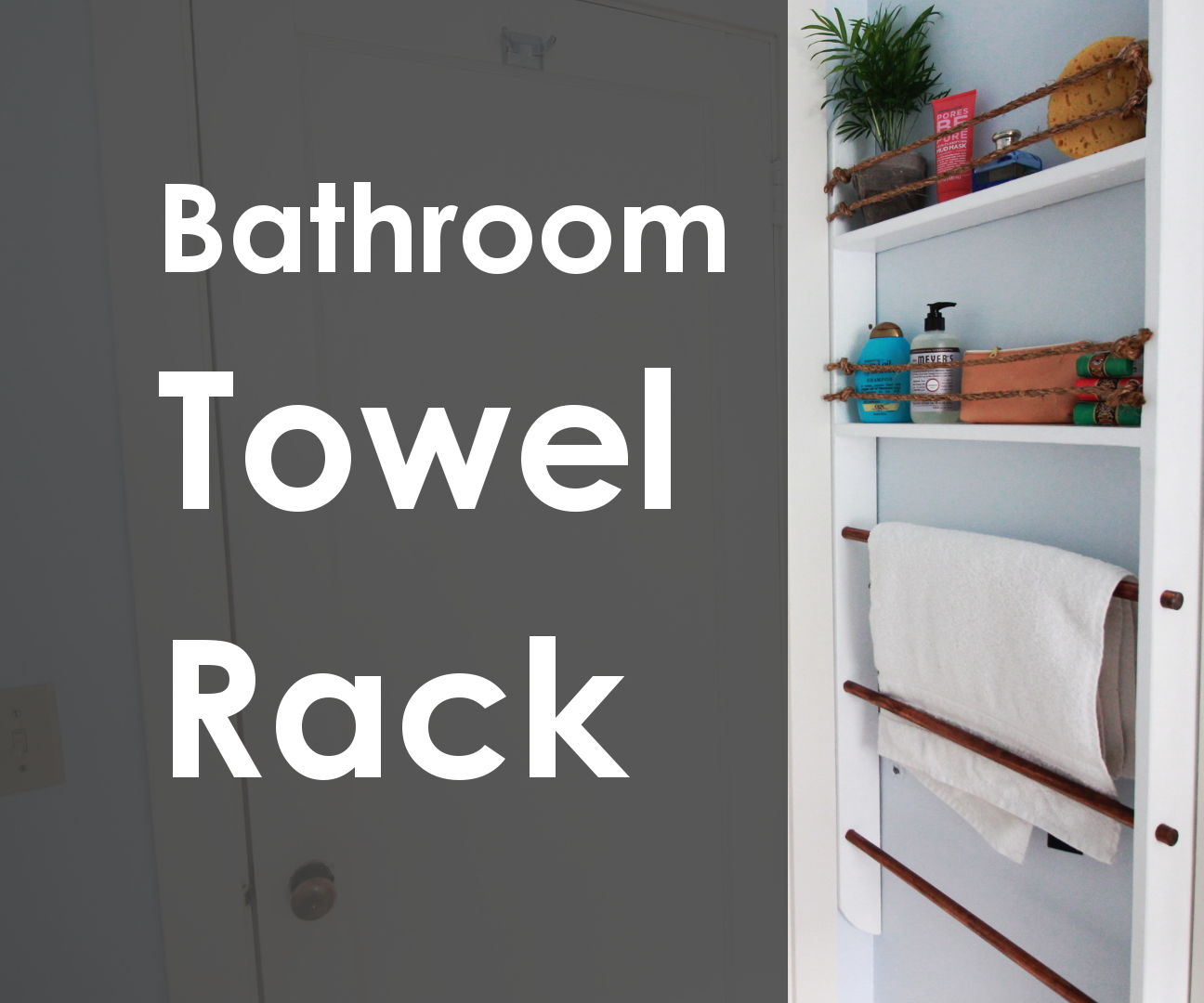 diy bathroom towel rack