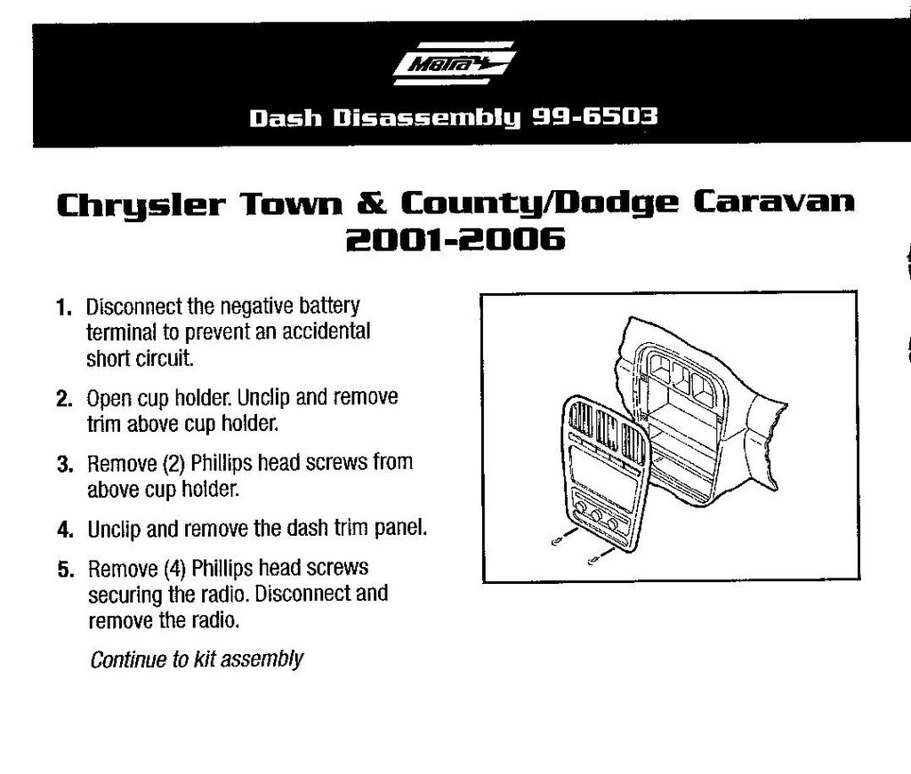 Installation Of An Aftermarket Stereo In A 2001 Dodge Grand Caravan 3 Steps Instructables