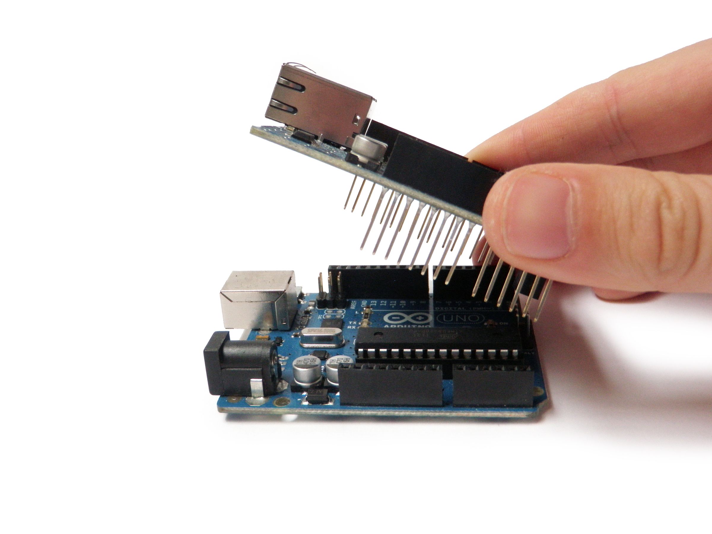 Arduino W5100 Ethernet Shield, LED and SG90 Micro Servo Motor - Webserver