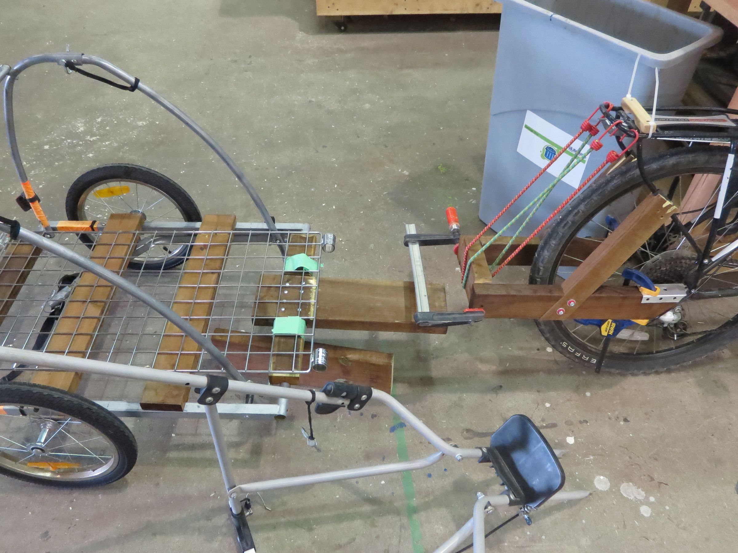Bike Trailer Conversion Kid to Cargo (with 3Axis Caster Hitch) 20