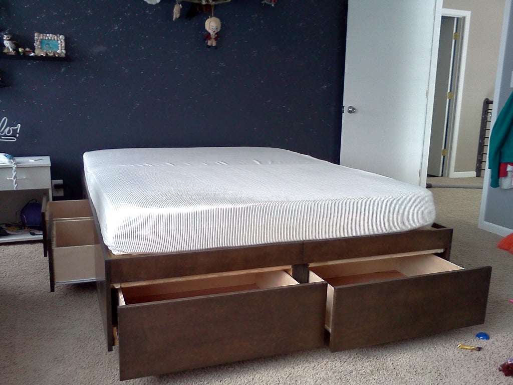 Platform Bed With Drawers 8 Steps With Pictures Instructables