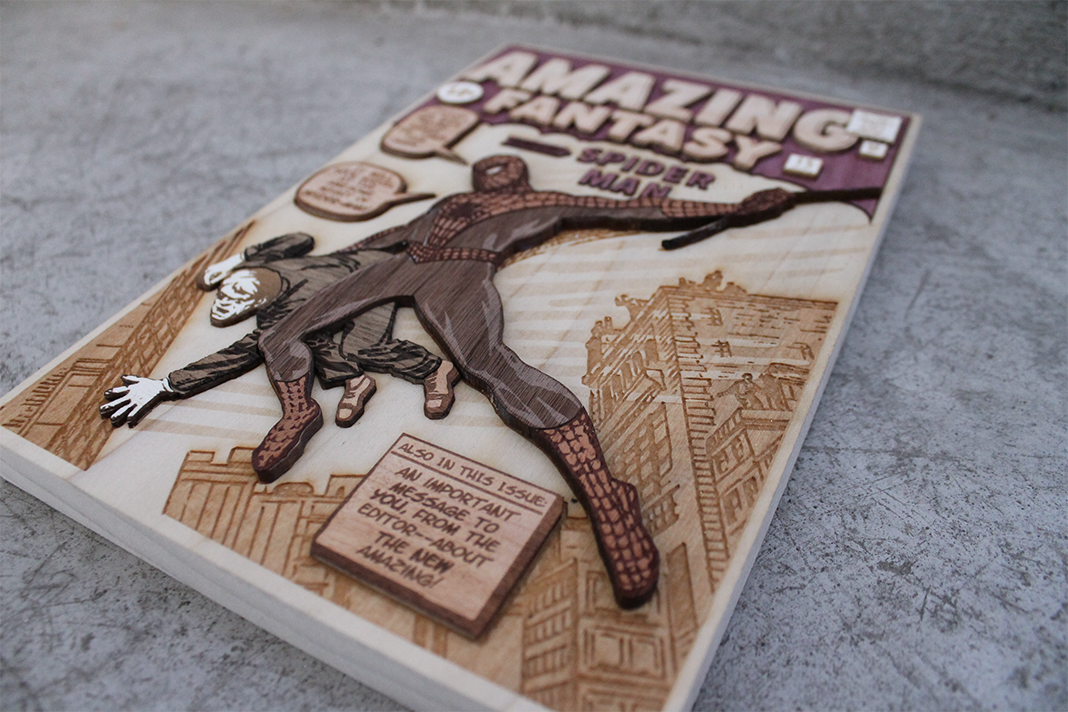 How to Make a 3D Wood Veneer Comic Cover