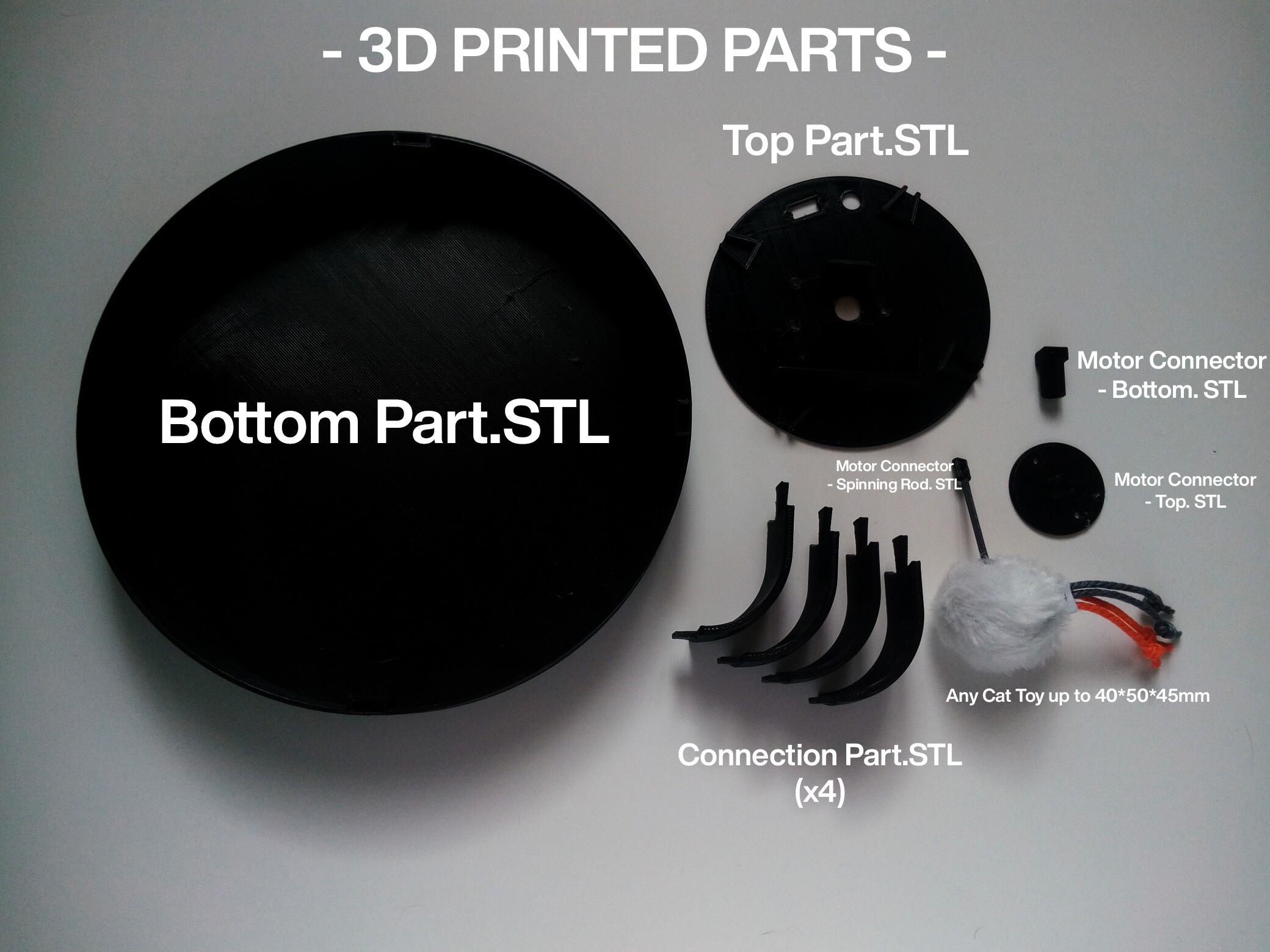 3d Printed Interactive Cat Toy 9v Battery Powered 4 Steps With Pictures Instructables