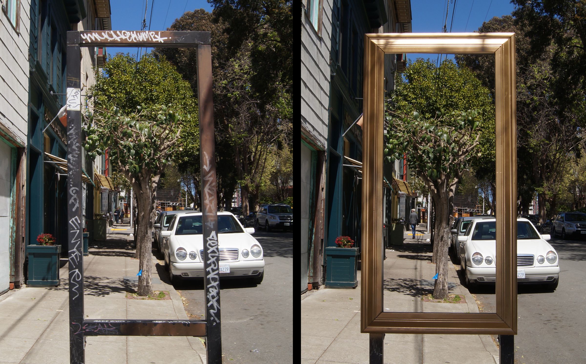 "reframing" empty parking sign DIY Project DIY Project Image