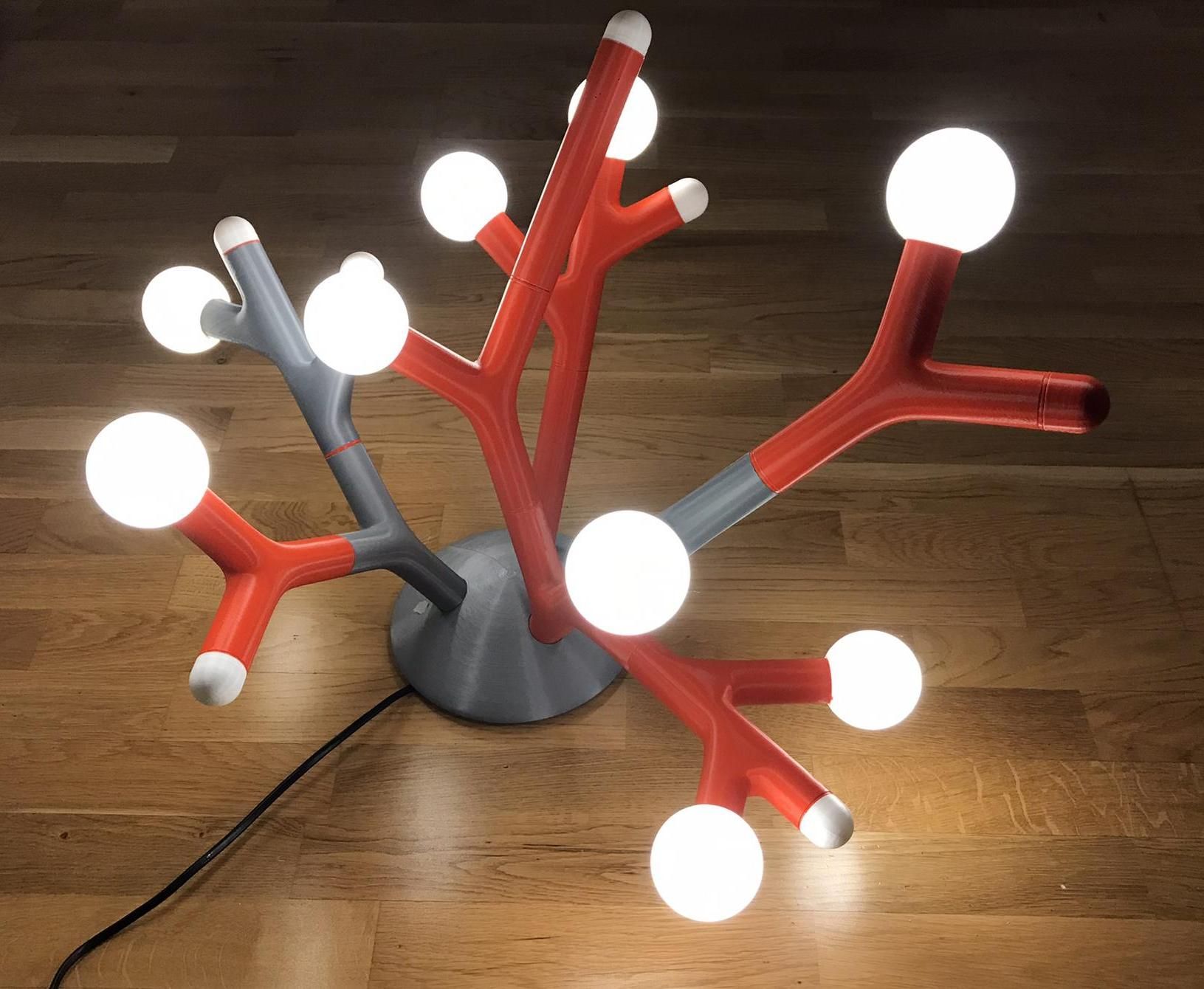 Modular Tree Lamp - 3D Printed ( or Lasercut )