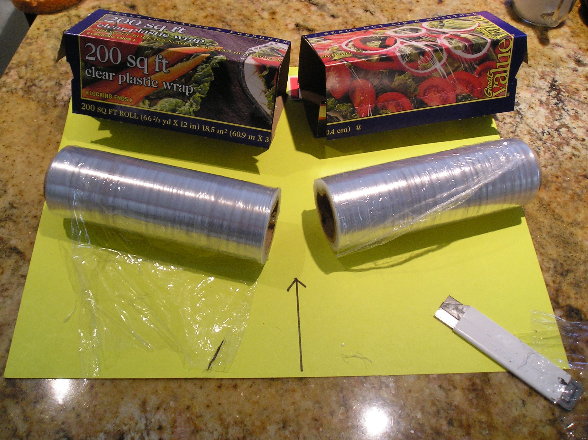 How to MiniSize a Roll of Saran Wrap 6 Steps (with Pictures