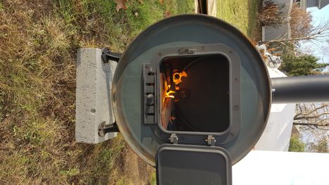 diy outside wood stove