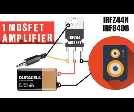 DIY guide for Simple Basic Audio Amplifier Circuit Using 1 MOSFET Transistor with step-by-step instructions