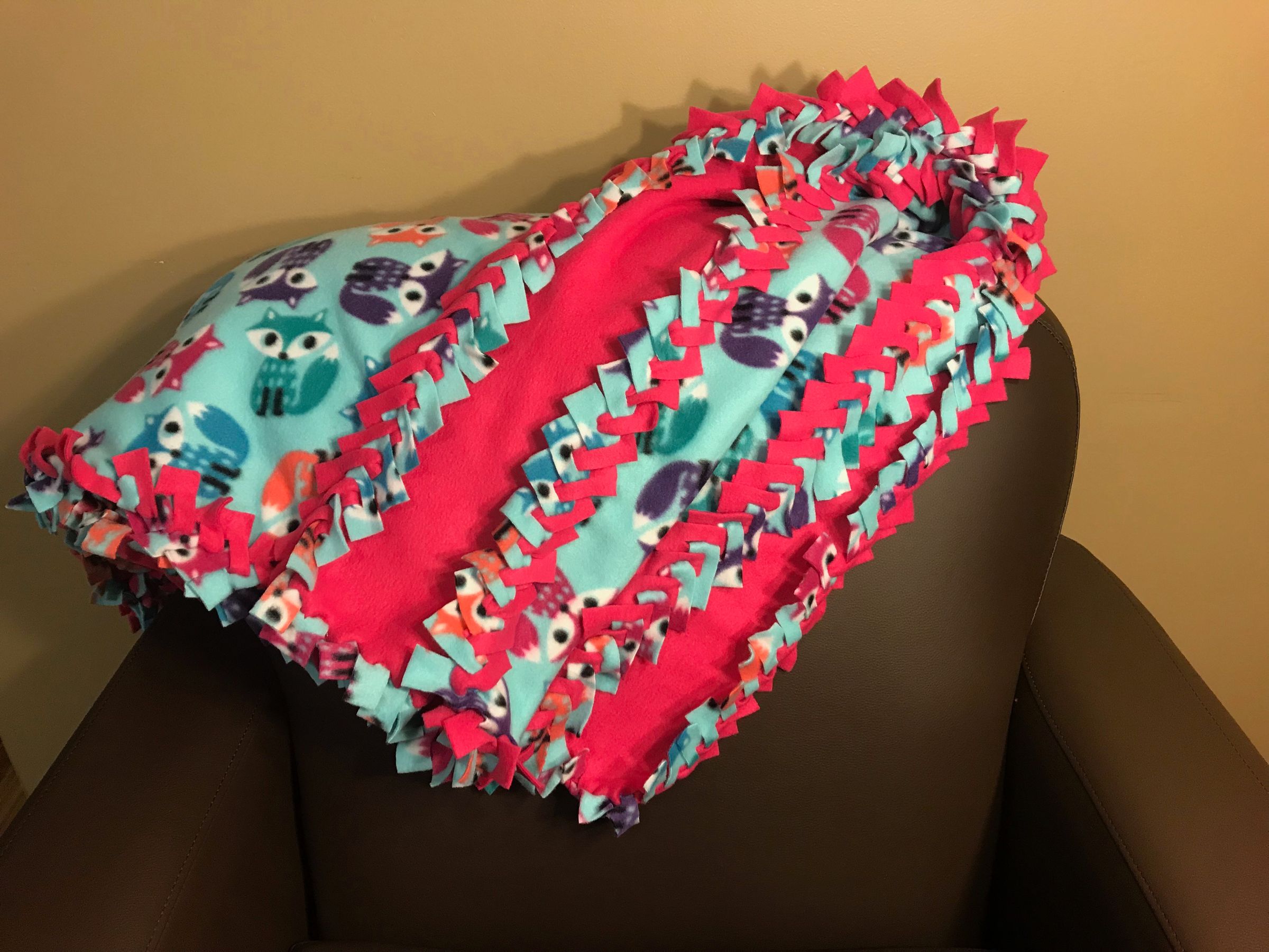 No Sew Fleece Blanket With Braided Edge 7 Steps Instructables