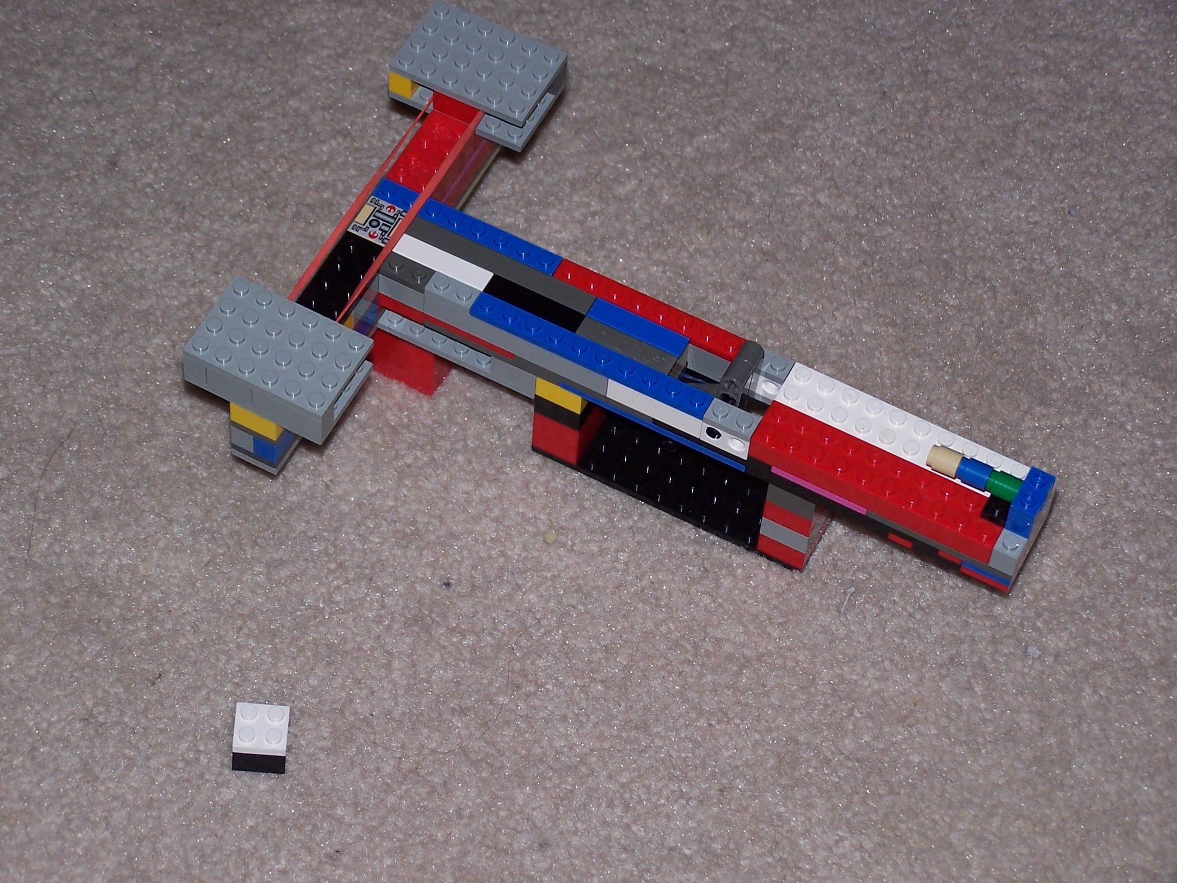 DIY guide for A-1 Powerful Mini Lego Crossbow with step-by-step instructions