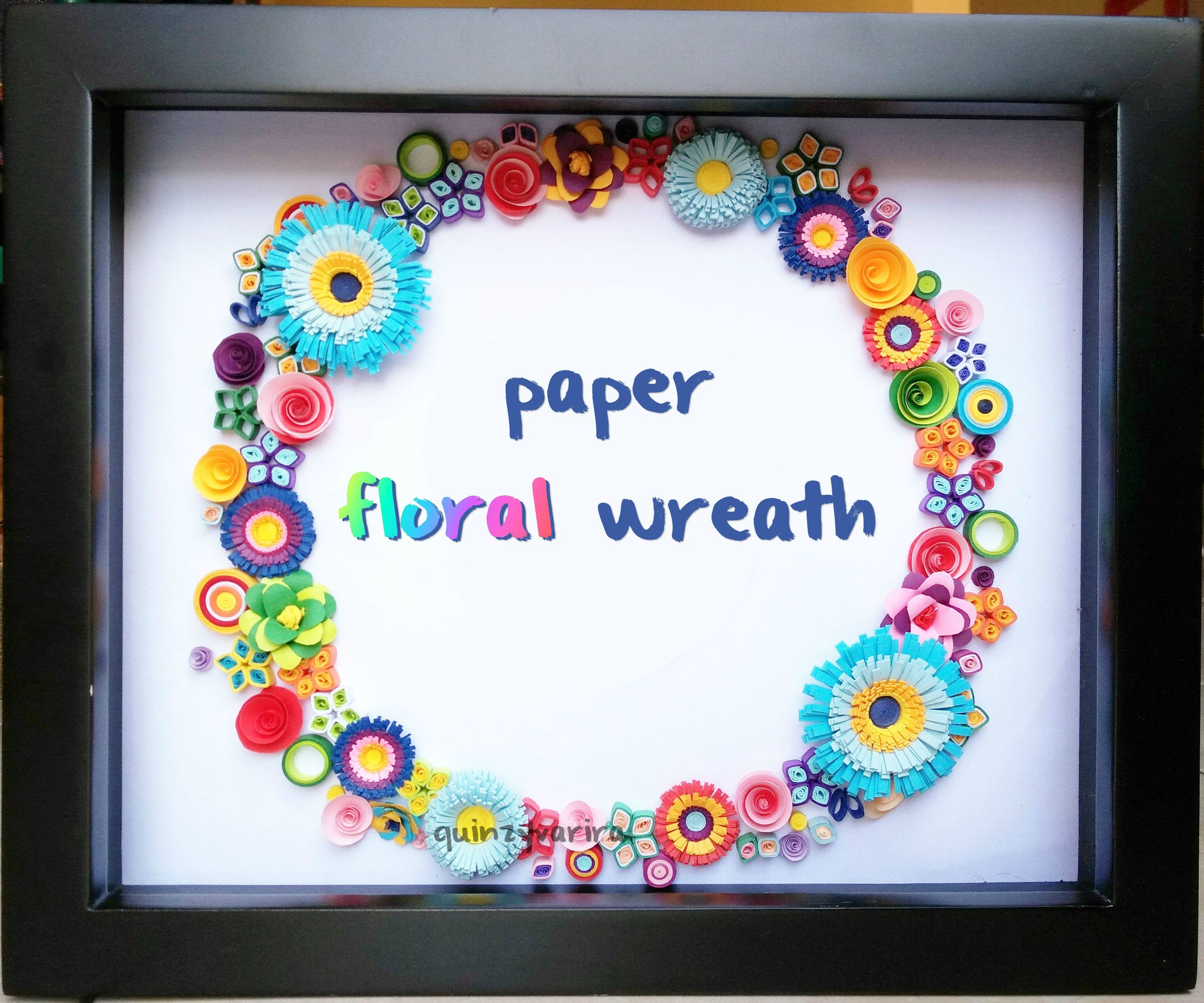 DIY guide for DIY Paper Floral Wreath with step-by-step instructions