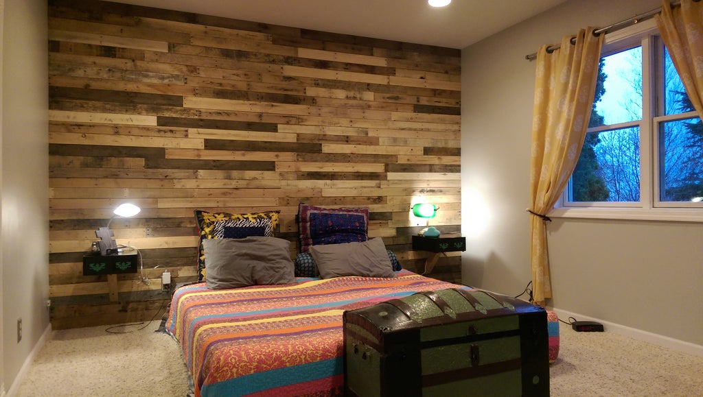 Pallet Accent Wall 4 Steps With Pictures Instructables - Diy Accent Wall Out Of Wood Pallets Pallet Accent Wall 4 Steps With Pictures Instructables - Diy Accent Wall Out Of Wood Pallets