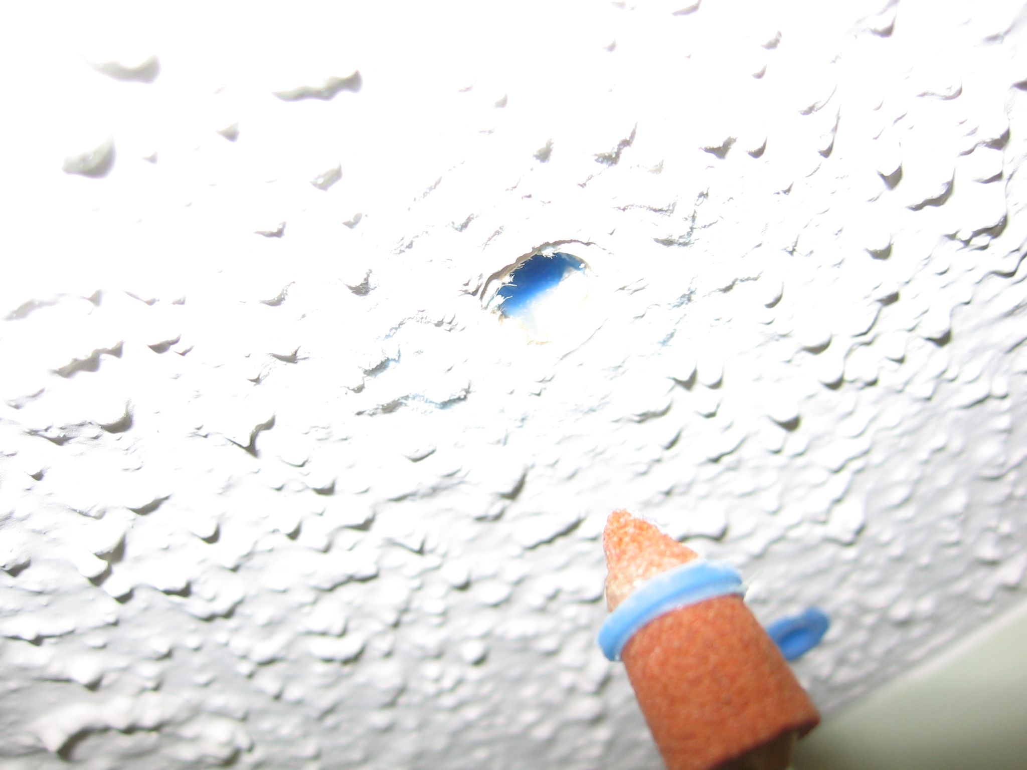 Fixing Ceiling Holes Made by Drywall Anchors 7 Steps Instructables