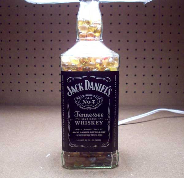 How To Turn An Empty Jack Daniels Bottle Into A Lamp Instructables Empty Jack Daniels Bottle Into A Lamp, Jack Daniels Bottle Light Fixture