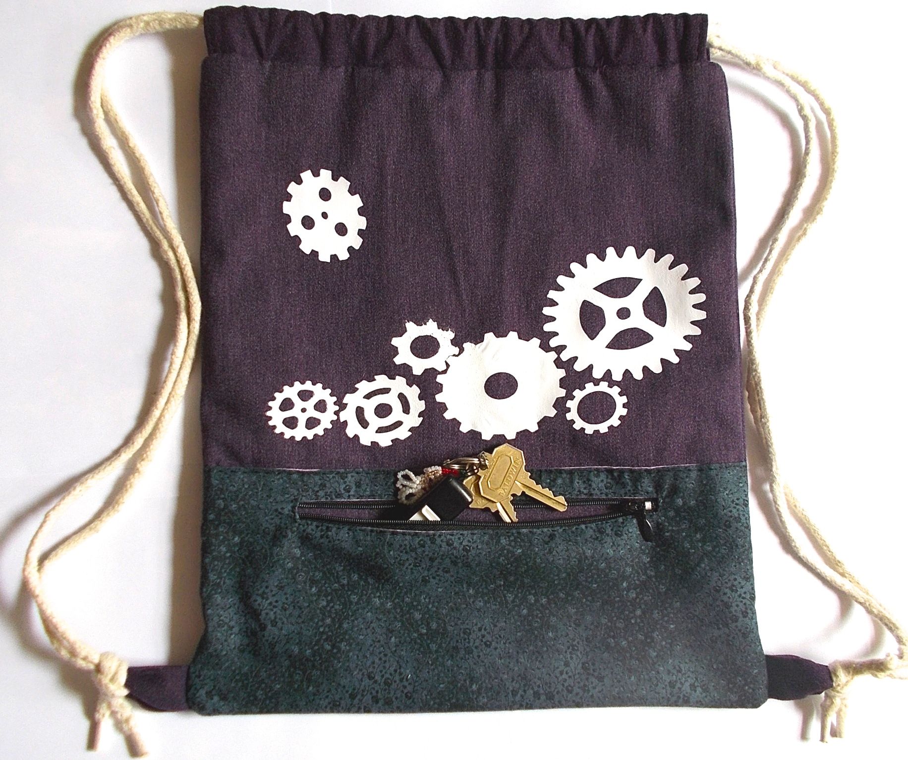 lined drawstring backpack tutorial