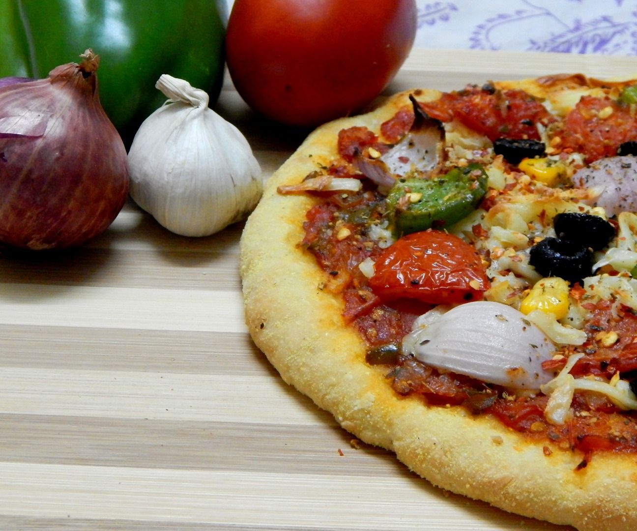 Vegetarian Pizza From Flour to Oven..!! 6 Steps (with Pictures