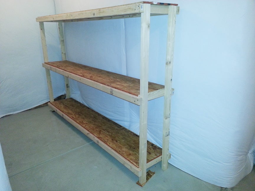 Gargantuan Basement Or Garage Shelving Unit For 36 10 Steps With Pictures Instructables Gargantuan Basement Or Garage Shelving, How To Build A Closet In Garage Without Studs