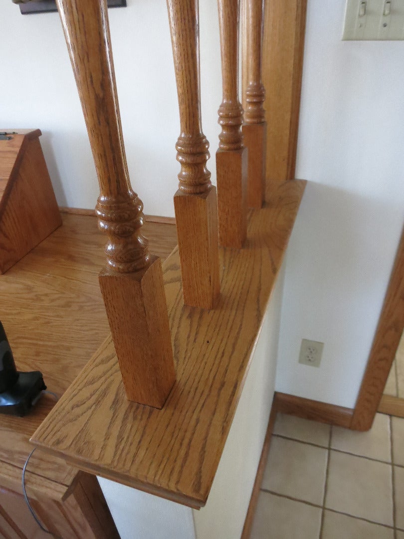 Before & After Decorative Tiles Replace Wooden Spindles 5 Steps