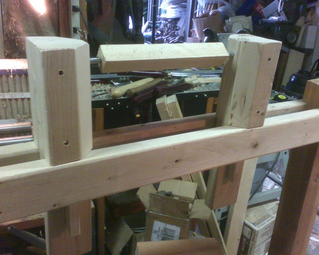a modern build of a medieval spring pole lathe DIY Project DIY Project Image