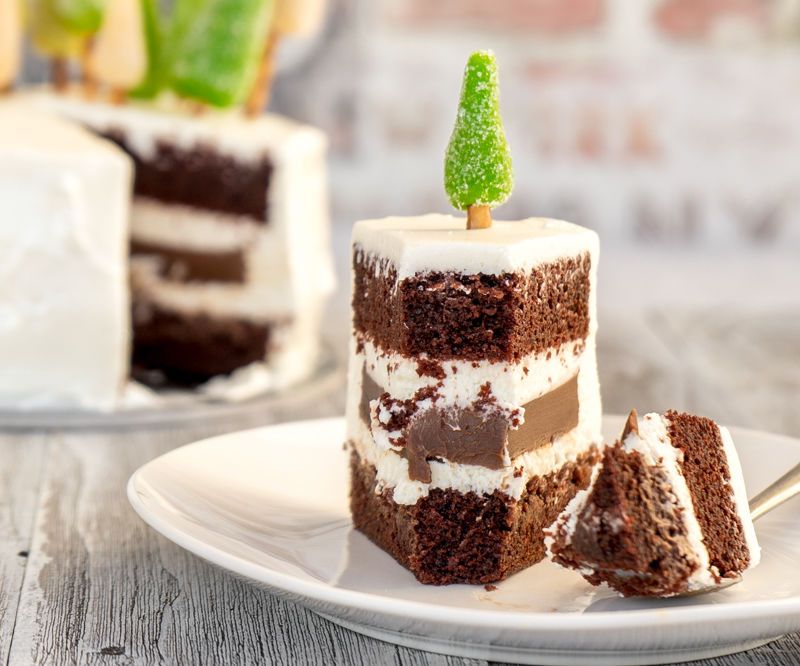 Dark Larry Layer Cake With Chocolate Filling