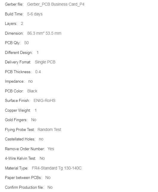 PCB Manufacturing Settings