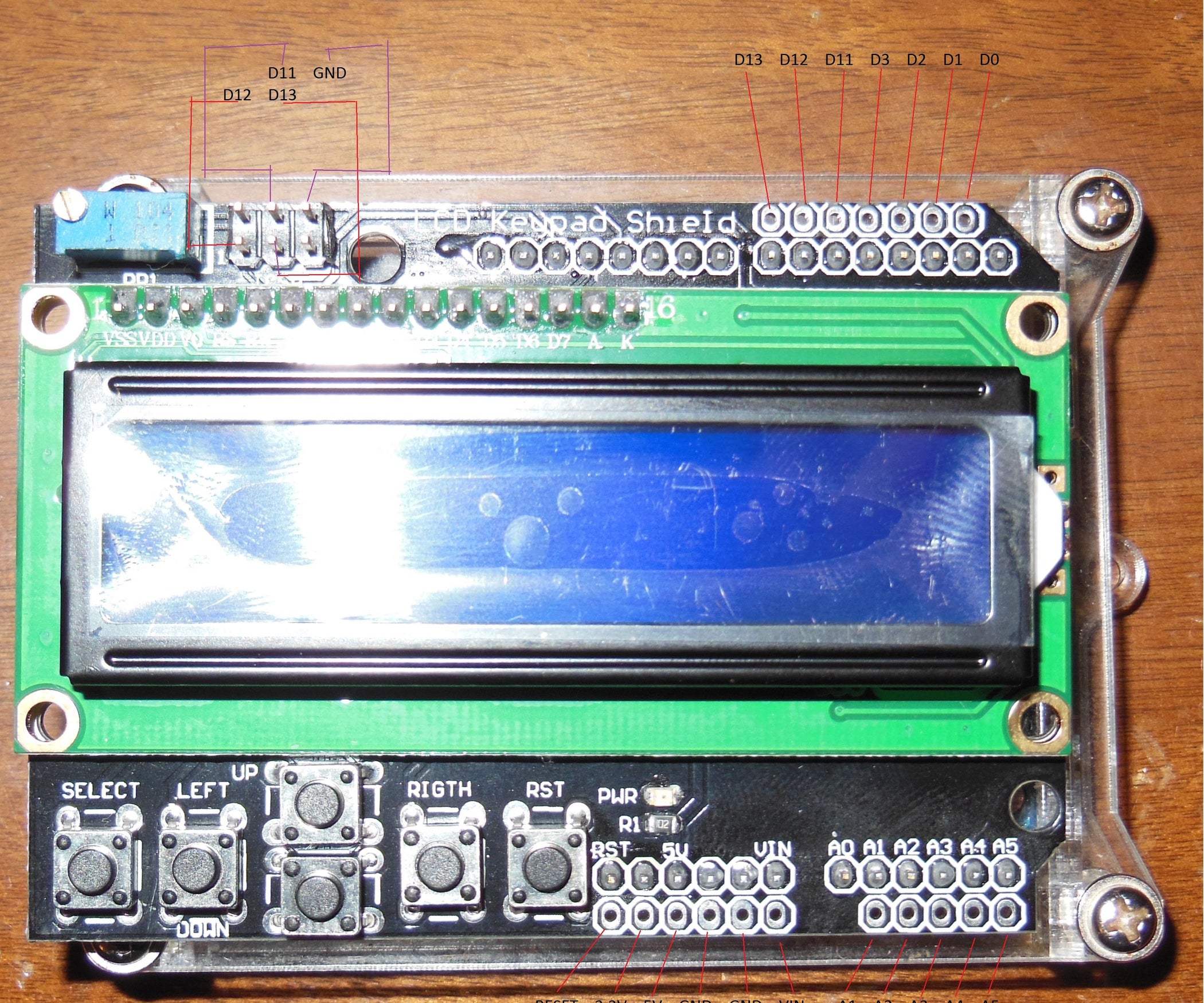 Lcd Keypad Shield Arduino Schematic