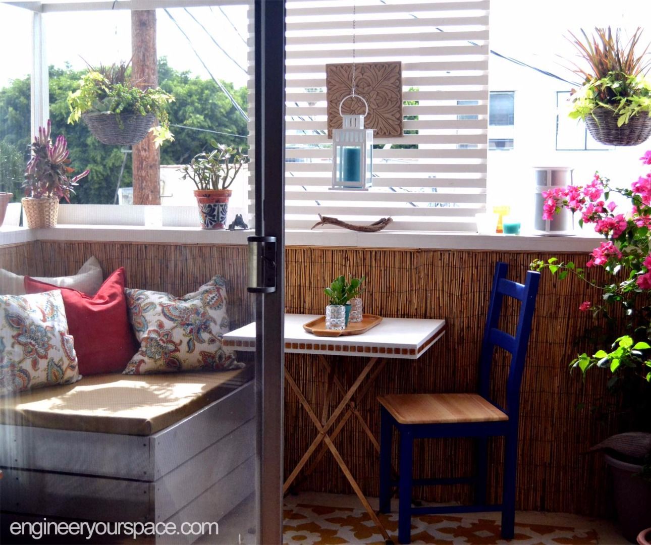 Small Rental Balcony Makeover Before and After 8 Steps (with