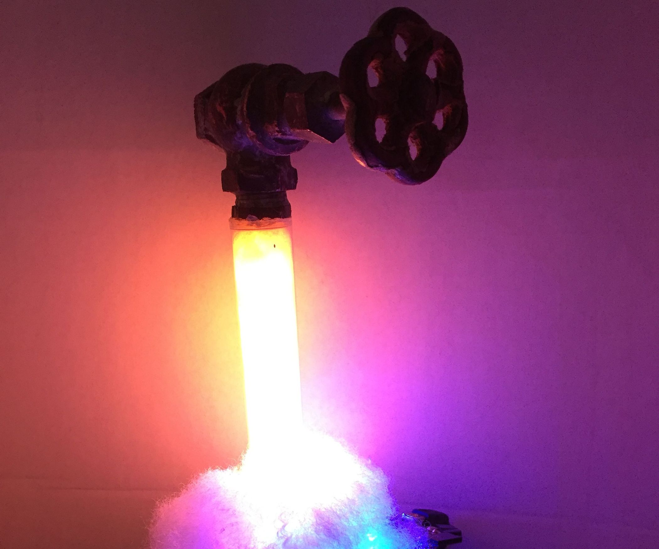 Neopixel Running Water Faucet Lamp 3 Steps (with Pictures
