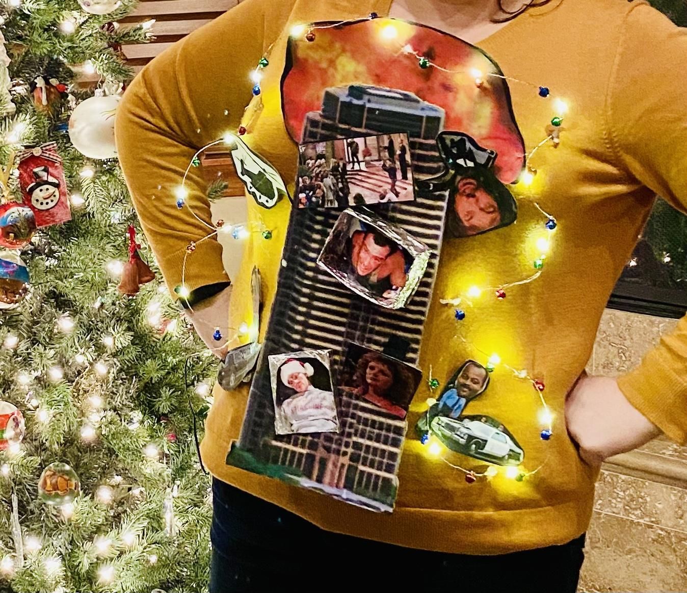 diy die hard-theme ugly christmas sweater DIY Project DIY Project Image