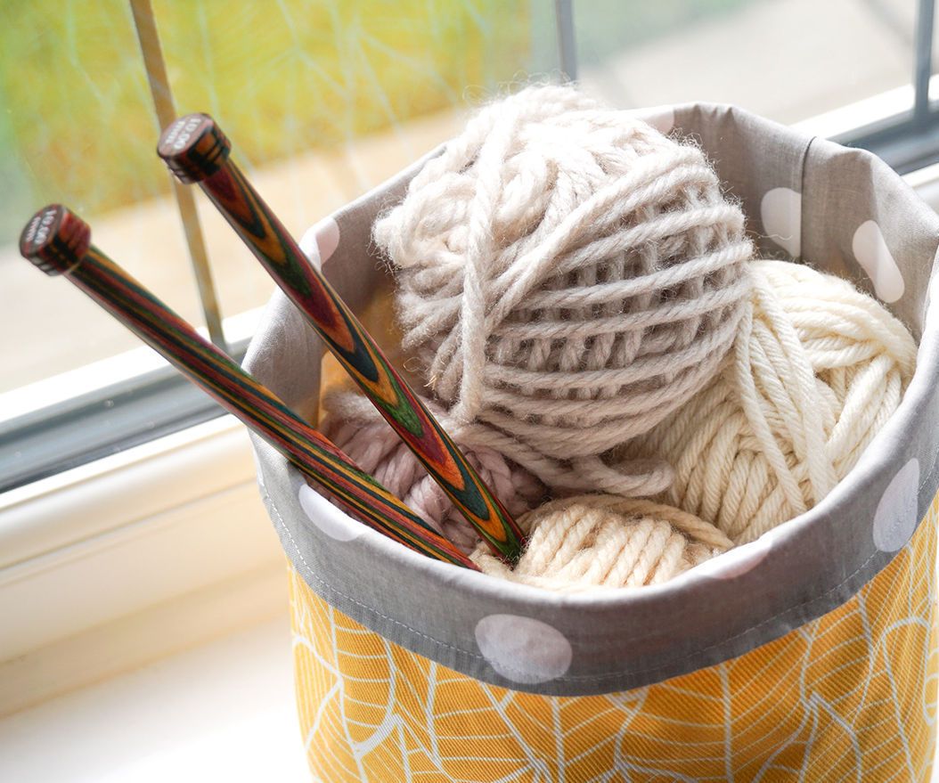 DIY Fabric Bucket Sew Your Own Yarn Storage Basket 12 Steps (with
