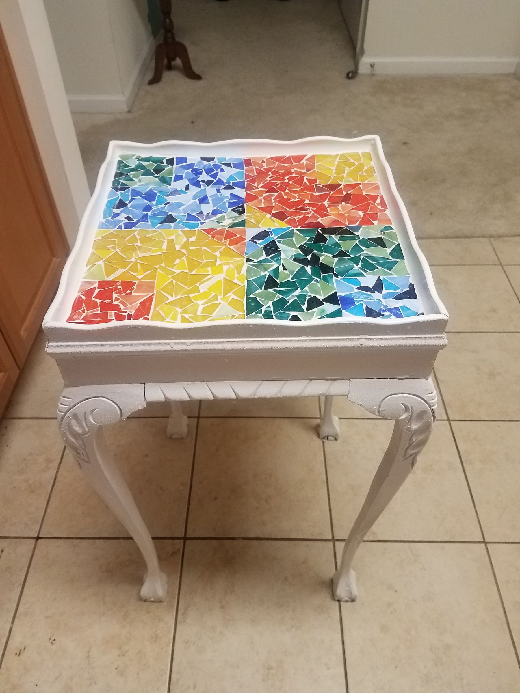 Stained Glass Mosaic Table 8 Steps With Pictures Instructables