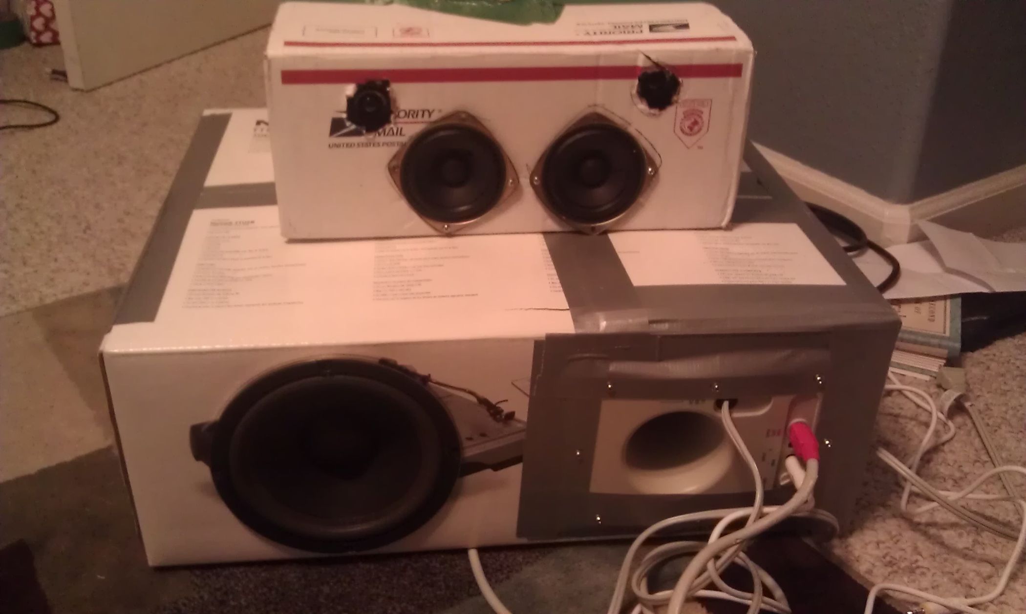 Cardboard Box Speaker System (015) Instructables