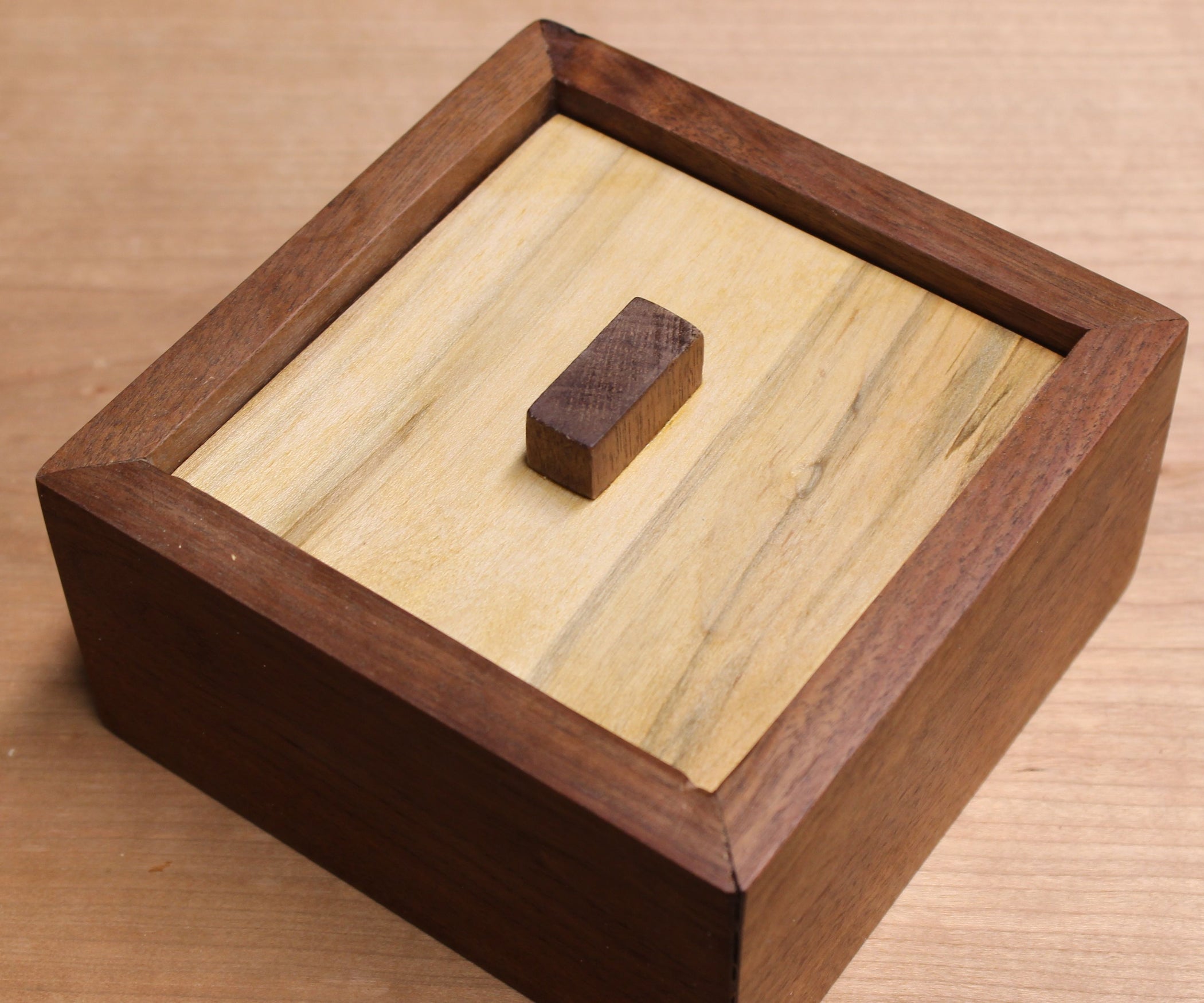 vintage wooden puzzle box