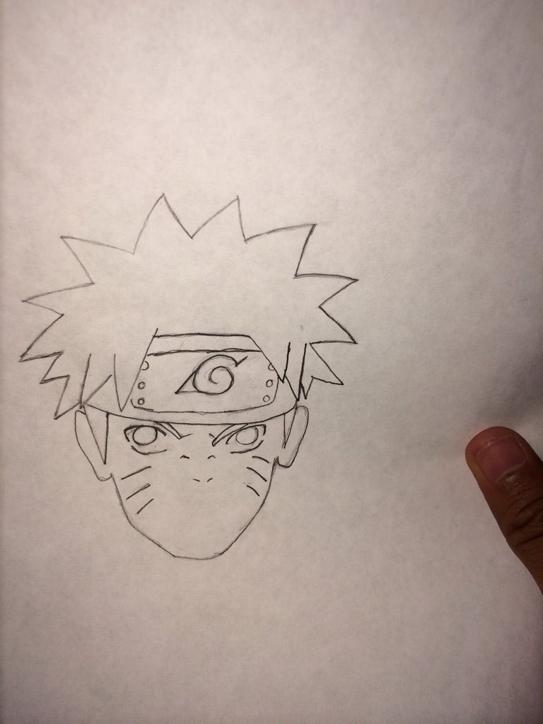 How To Draw Naruto 7 Steps Instructables How To Draw Naruto 7 Steps Instructables